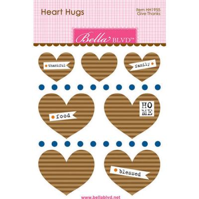 Bella BLVD Cooper Sticker - Give Thanks Heart Hugs